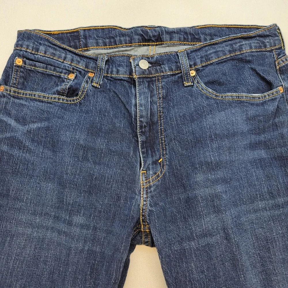 Levi's 559 Relaxed Straight Jeans Mens 36x30 Blue Denim Stretch Dark Wash